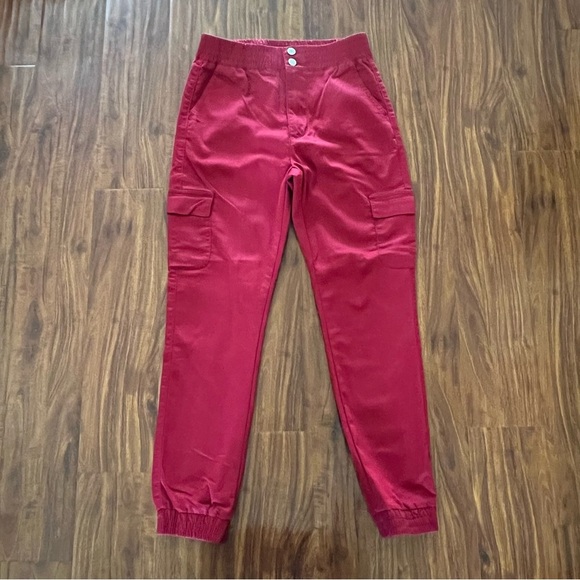 V.I.P. Red Cargo Jogger Pants size 9 - Picture 2 of 8